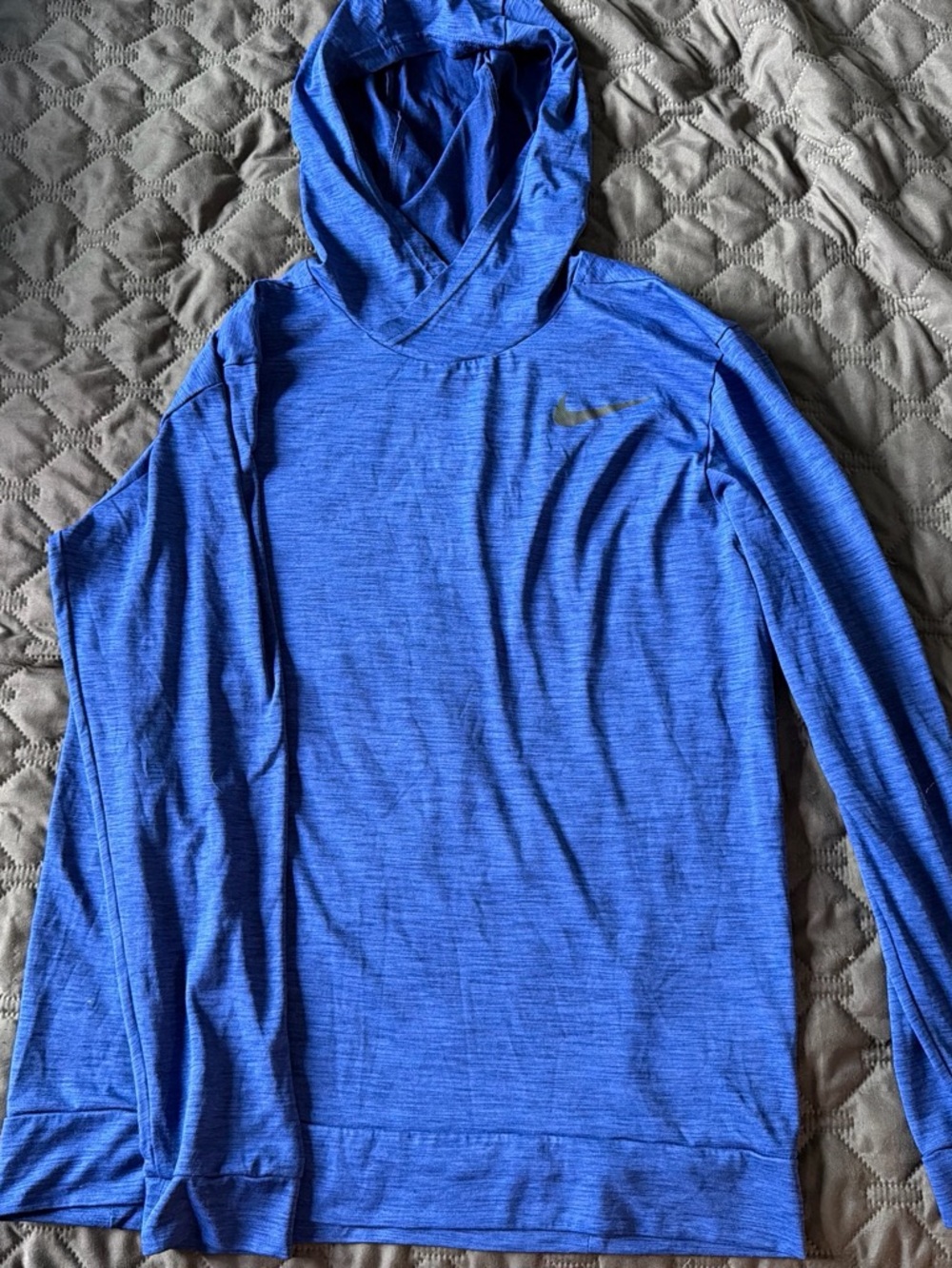 Nike Royal Blue Hooded Long-Sleeve Performance Top